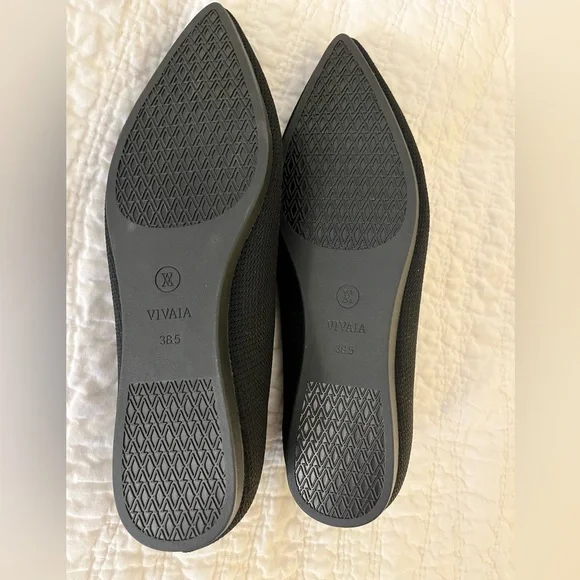NWOT VIVAIA pointed black ballet flats 38.5 / 7.5 - Picture 8 of 10